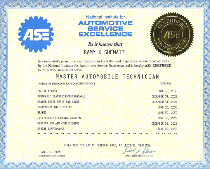 certificate-auto